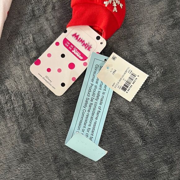 Disney Minnie Mouse Red and White Footie Pajama - Picture 2 of 2